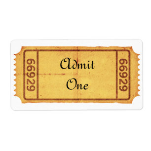 PERSONALIZE - Old Blank Admission Ticket