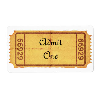 PERSONALIZE - Old Blank Admission Ticket
