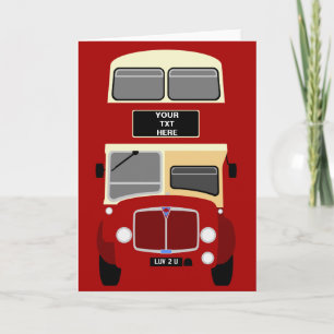 Personalize Old East Kent Double Decker Bus Card