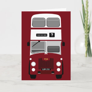 Personalize Old Oldham Double Decker Bus Card