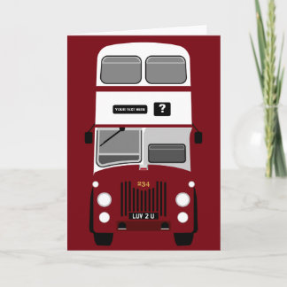 Personalize Old Oldham Double Decker Bus Card