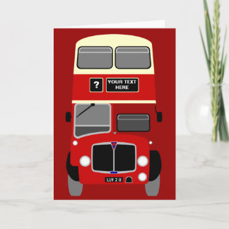 Personalize Old Southampton Double Decker Bus Card