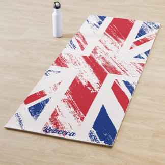 Personalize Old Vintage Grunge United Kingdom Flag Yoga Mat