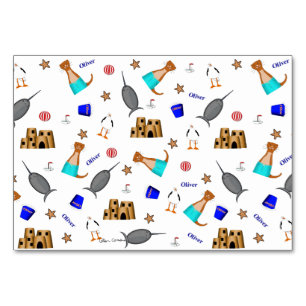 Personalize Oliver The Otter Summer Beach Table Number