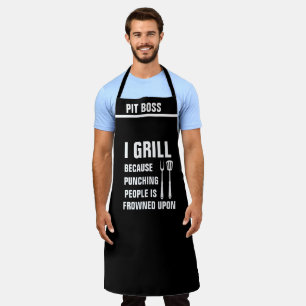 Personalize Opinion Funny Chef Attitude Grill BBQ  Apron