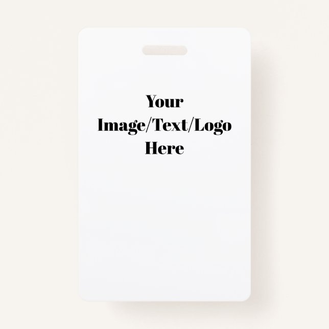 Personalize or Customize Blank Templates Badge (Front)