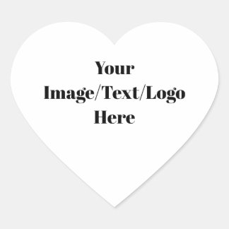 Personalize or Customize Blank Templates Heart Sticker