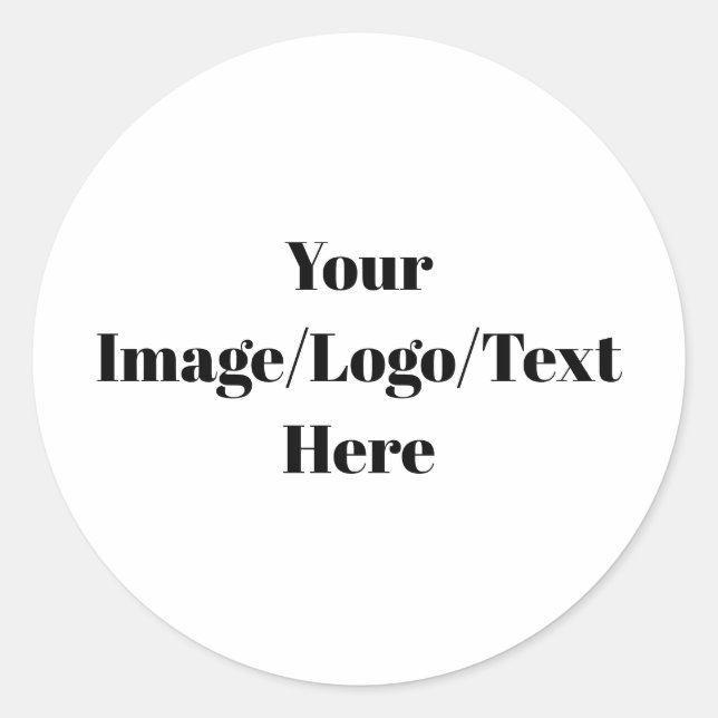 Personalize or Customize Classic Round Sticker (Front)