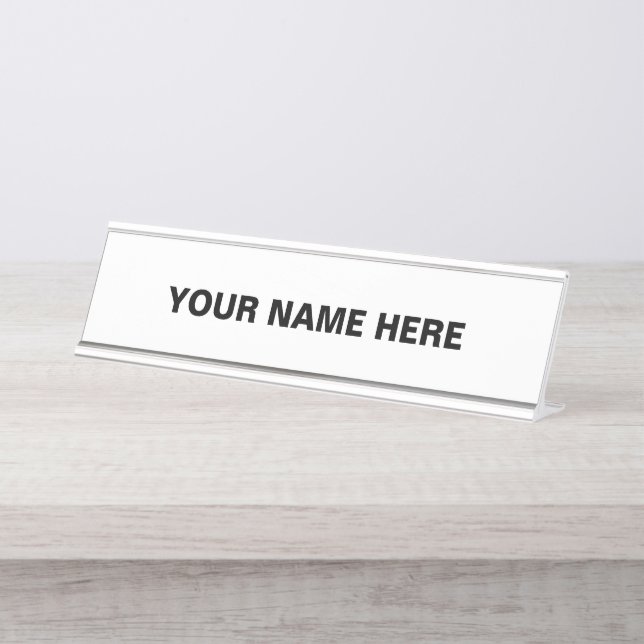 Personalize or Customize  Desk Name Plate (Front)