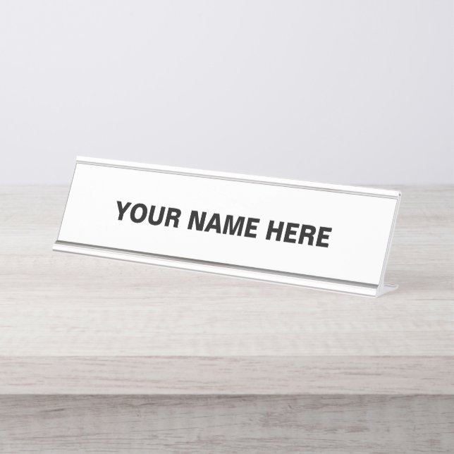 Personalize or Customize  Desk Name Plate (Front)