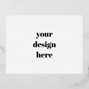 Personalize or Customize Foil Holiday Postcard