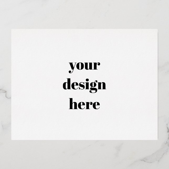 Personalize or Customize  Foil Holiday Postcard (Front)