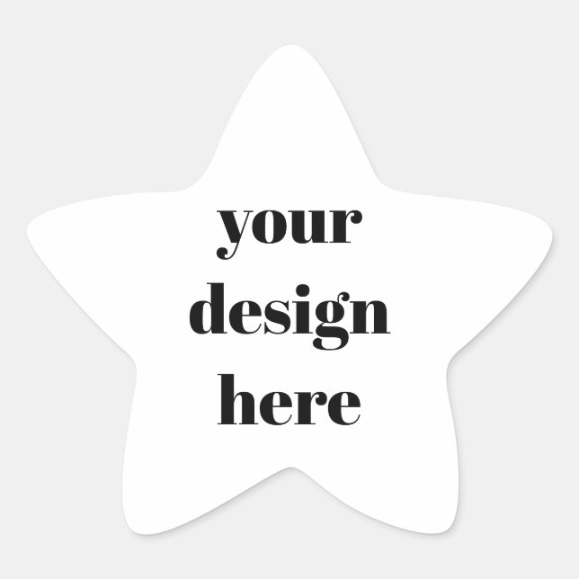 Personalize or Customize  Star Sticker (Front)