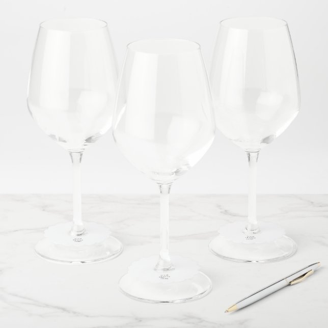 Personalize or Customize  Wine Glass Tag (Set)