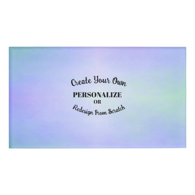 Personalize or Redesign from Scratch - Name Tag (Front)