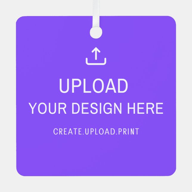 Personalize or Upload  your own Design Metal Ornament (Front)