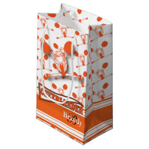Personalize Orange Cheerleader - Small Gift Bag
