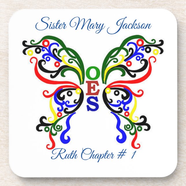 Personalize Order of Eastern Star  Coaster (Front)