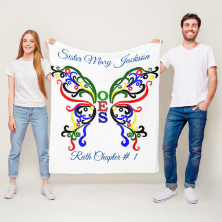 Personalize Order of Eastern Star Fleece Blanket