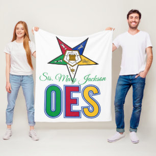 Personalize Order of Eastern Star Fleece Blanket