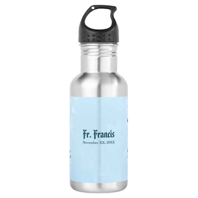 Personalize, Ordination Anniversary Priest, Cross 532 Ml Water Bottle (Front)