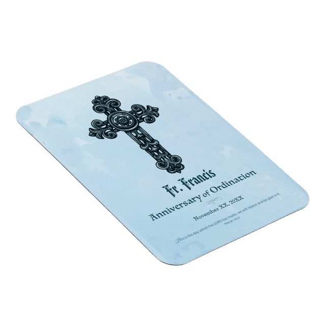 Personalize, Ordination Anniversary Priest, Cross Magnet (Right Side)