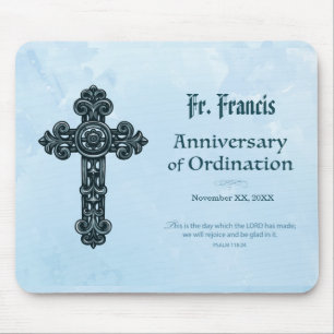 Personalize, Ordination Anniversary Priest, Cross Mouse Pad