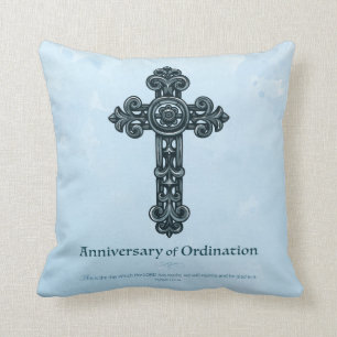Personalize, Ordination Anniversary Priest, Cross Throw Pillow