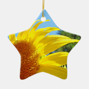 Personalize Ornaments Yellow Sunflower Garden