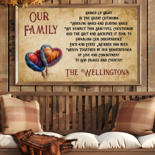 Personalize Our Family Faith Country Raised  Poster