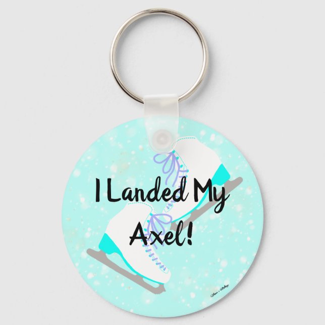Personalize Own Jump/Spin Achievement/Goal Skate Keychain (Front)