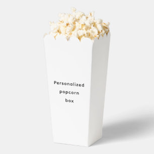 Personalize Paper Popcorn Favor Box