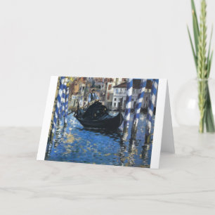 Personalize Peace Water Stream Boats Art Edouard Card