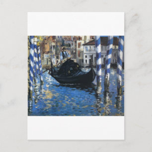 Personalize Peace Water Stream Boats Art Edouard Postcard
