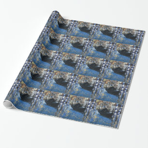 Personalize Peace Water Stream Boats Art Edouard Wrapping Paper