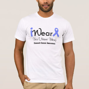 Personalize Periwinkle Ribbon Stomach Cancer T-Shirt
