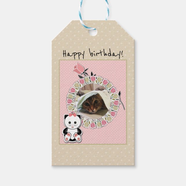 Personalize , personal, photo gift tags (Front)