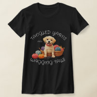 Personalize Pet Photo Tangled Yarns & Wagging Tail