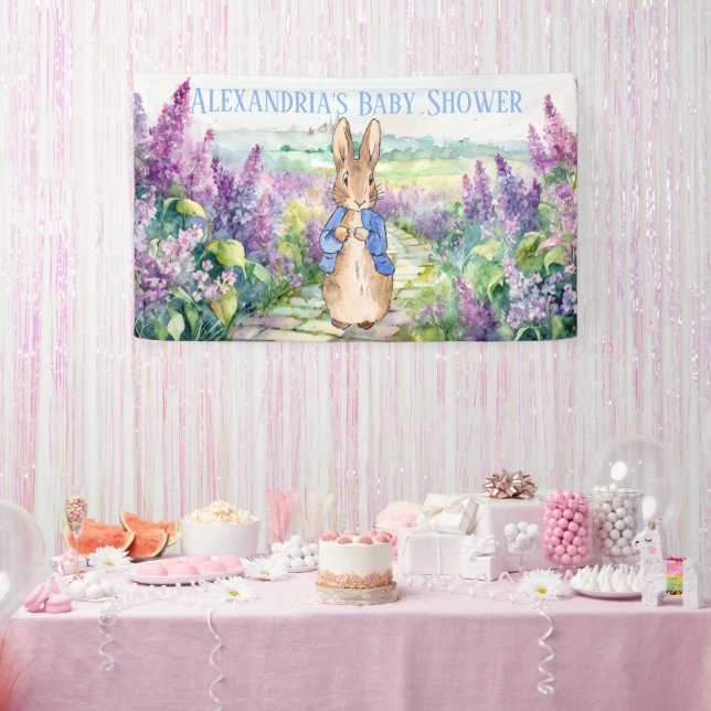 Personalize Peter rabbit Baby Shower Banner (Party)
