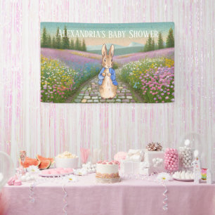 Personalize Peter rabbit Baby Shower Banner