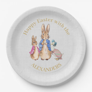 Personalize Peter rabbit Happy Easter  Paper Plate