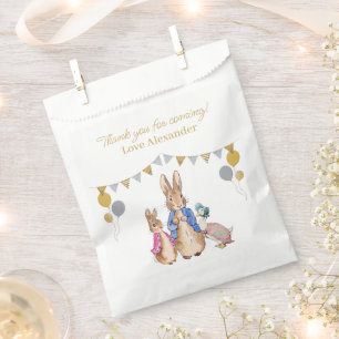 Personalize Peter rabbit white Thank you Favour Bag