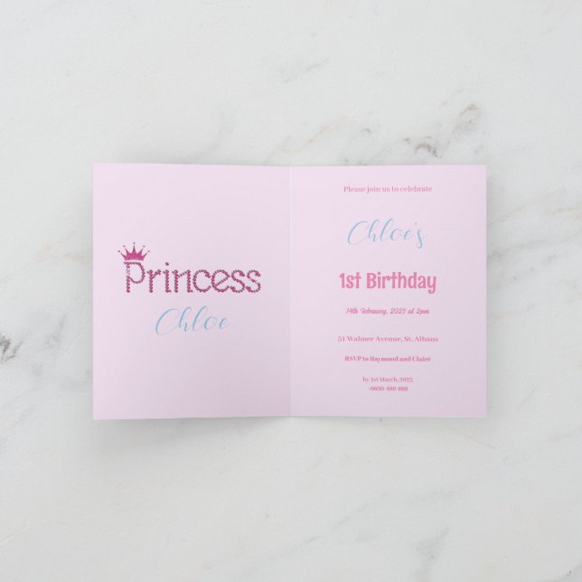 Personalize Peter the Rabbit 1st Birthday Invitation (Inside)