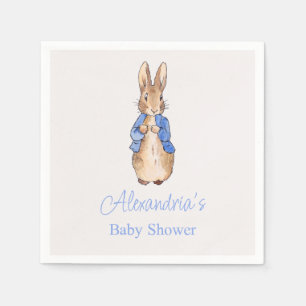Personalize Peter the rabbit Baby shower Balloon Napkin
