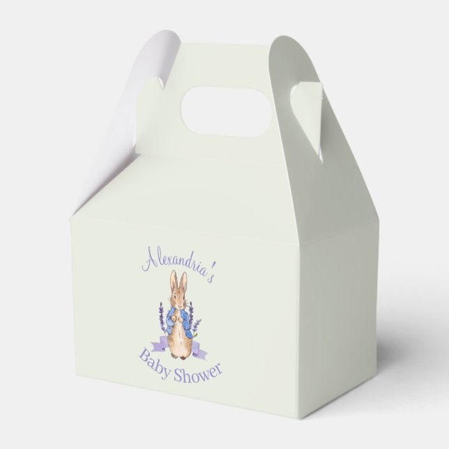 Personalize Peter the Rabbit Baby shower Favor Box (Front Side)