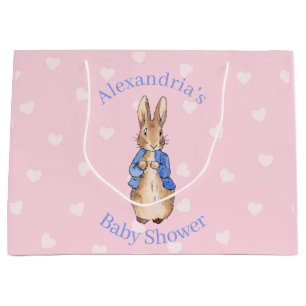 Personalize Peter the rabbit Baby Shower Large Gift Bag