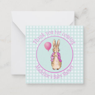 Personalize Peter the rabbit Baby Shower Thank you Card