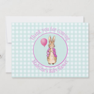 Personalize Peter the rabbit Baby Shower Thank You Card