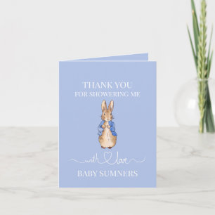 Personalize Peter the rabbit Baby Shower Thank you Note Card
