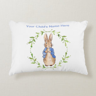 Personalize Peter the Rabbit Child's Name Accent Pillow